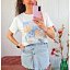 Camiseta Flor Azul